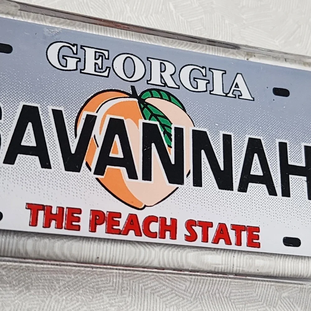 Georgia State License Plate Tag Novelty Key Chain 